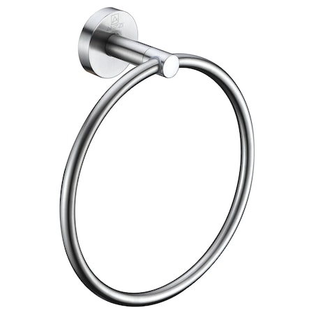 Anzzi Caster Towel Ring in Brushed Nickel AC-AZ005BN